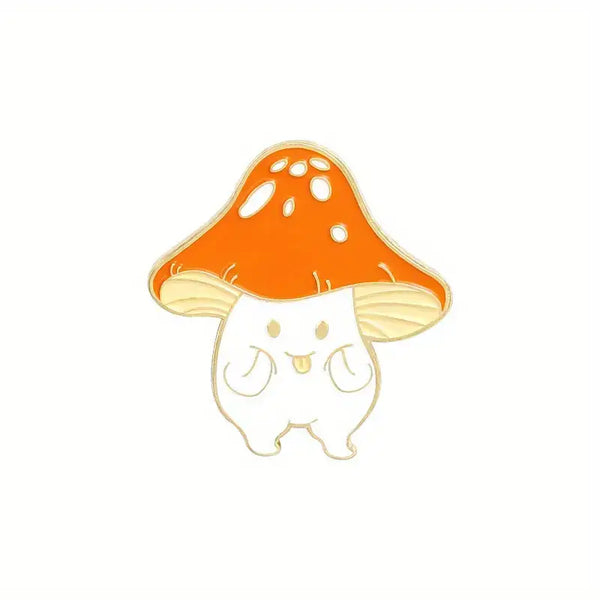 Creative Mushroom Enamel Pins for Backpacks and Clothes: Chef