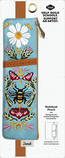 Honeybee Tea Embroidered Notebook Pouch