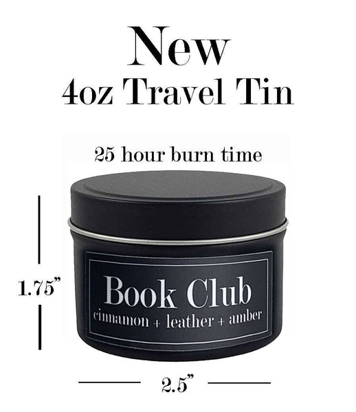 Book Club Sandalwood + Amber 4oz Soy Candle