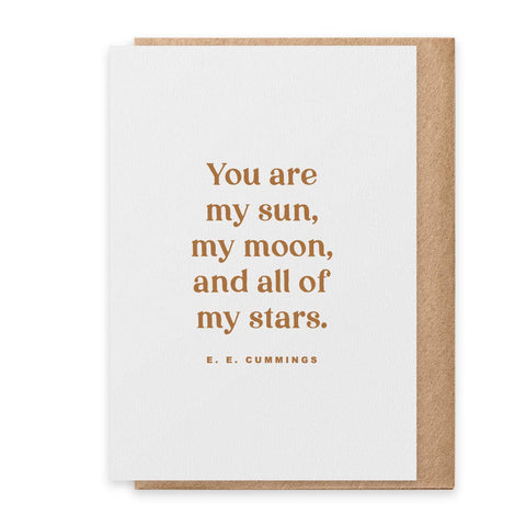 All of My Stars / Cummings - Greeting Card