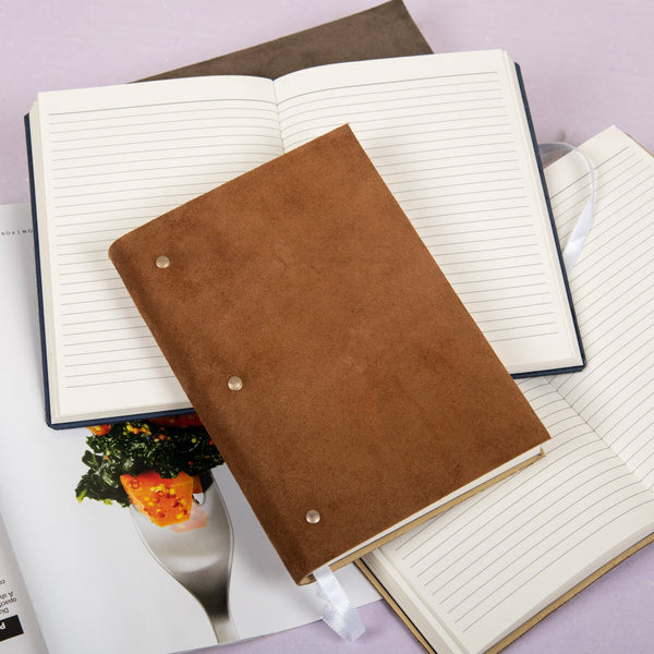 Soft Cover Suede leather diary journal: Ruled