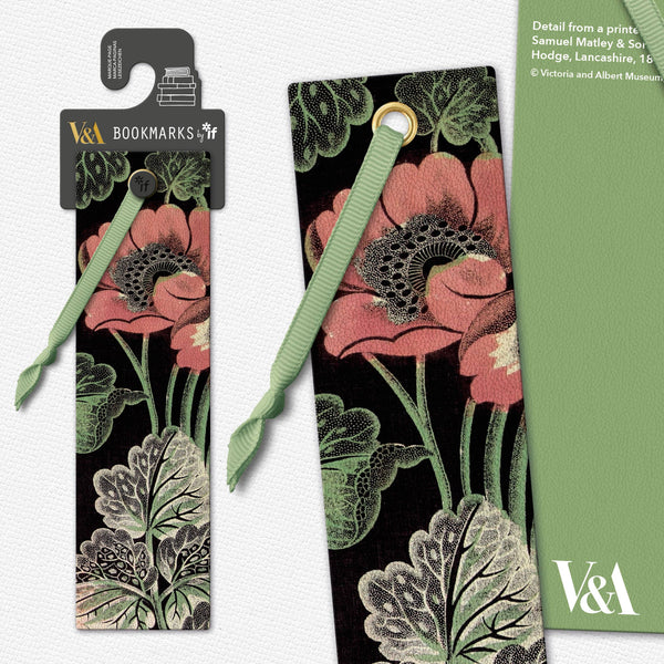 V&A Collection Bookmarks: Floral Anemone