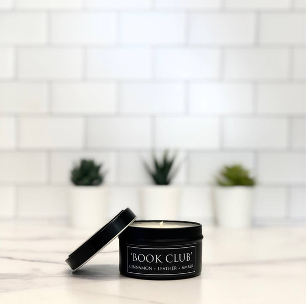Book Club Sandalwood + Amber 4oz Soy Candle