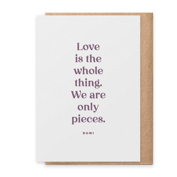 Pieces / Rumi - Greeting Card