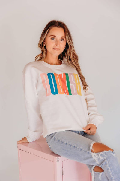 Bookish Rainbow Women's Graphic Sweatshirt: XL