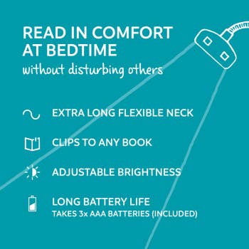 The Really Flexible Book Light: Light Turquoise