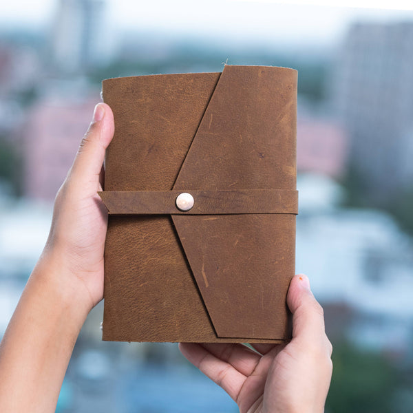 Leather journal diary with Unruled/Ruled page Travel journal: Lined
