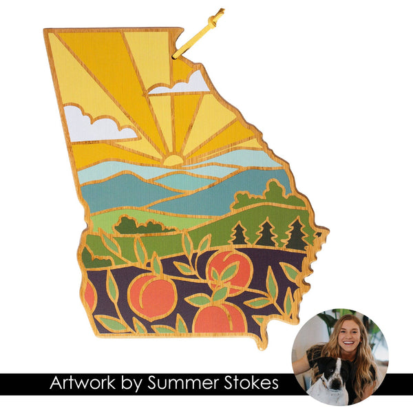 Georgia Cutting Board with Artwork by Summer Stokes