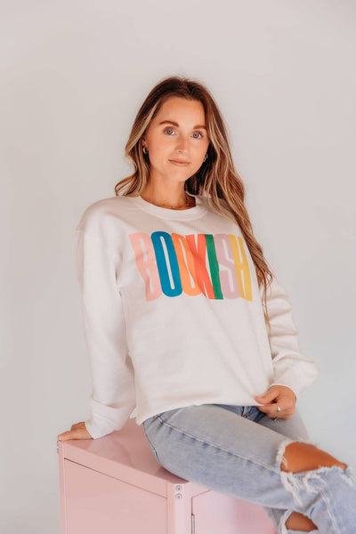 Bookish Rainbow Women's Graphic Sweatshirt: S